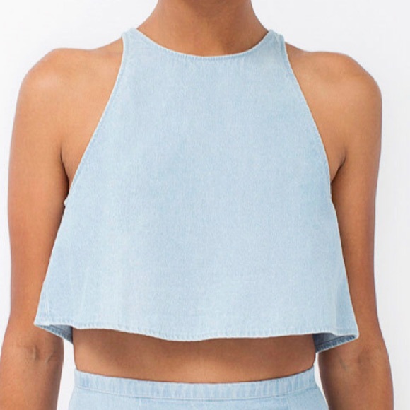 American Apparel Tops - American Apparel Denim Crop Top